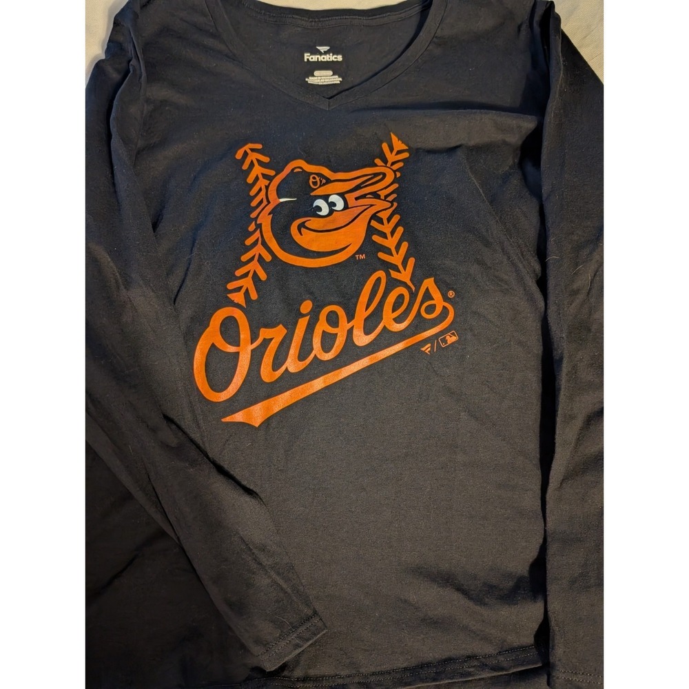 Baltimore Orioles Fanatics Women's 3XL V-Neck Long Sleeve Shirt XXXL